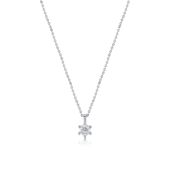 Solitär Diamant Halskette