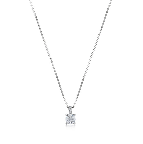 Solitär Diamant Halskette