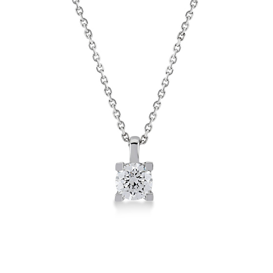 Solitär Diamant Halskette