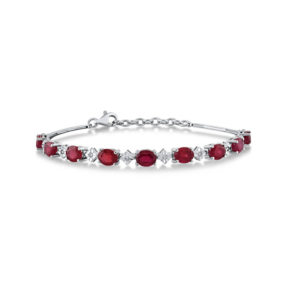 Rubin Rose Cut Diamant Armband
