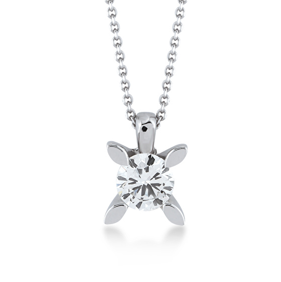 Solitär Diamant Halskette