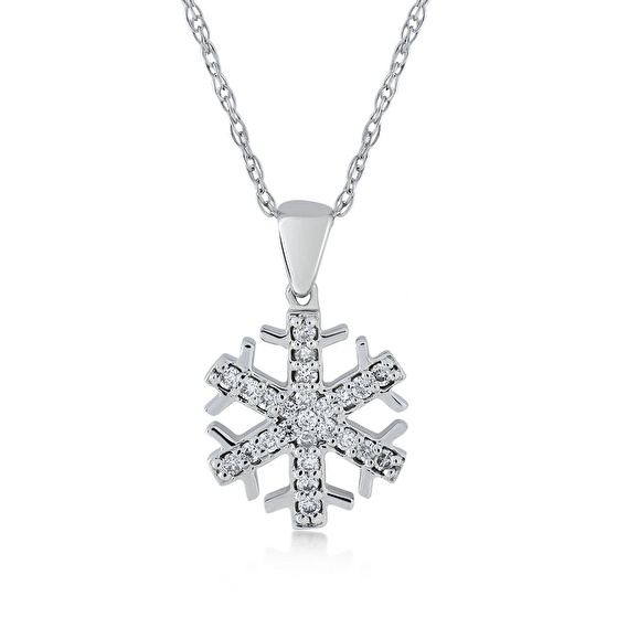 Schneeflocke Diamant Halskette