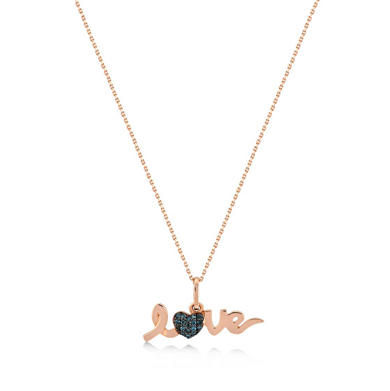 Blauer Diamant Design Halskette