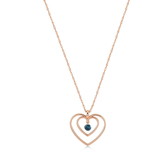 Blauer Diamant Design Halskette
