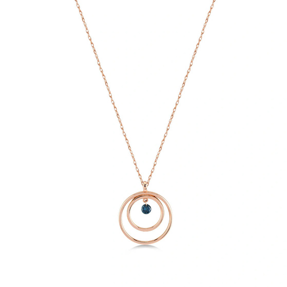 Blauer Diamant Design Halskette