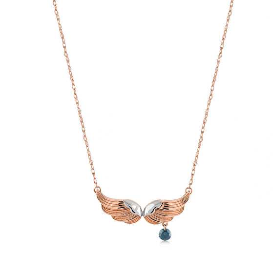 Blauer Diamant Design Halskette