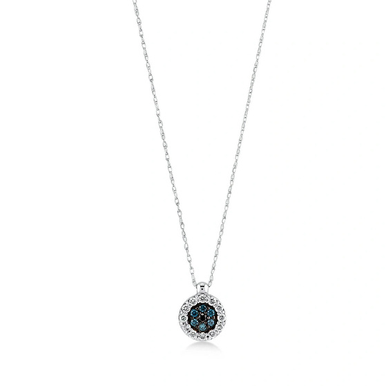 Blauer Diamant Design Halskette