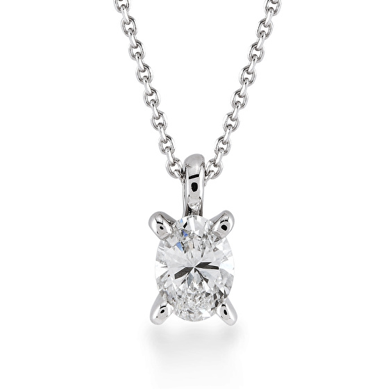 Oval Diamant Halskette