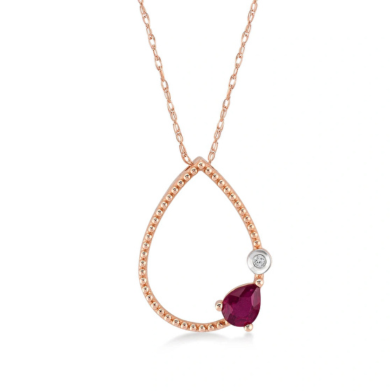 Rubin Diamant Halskette