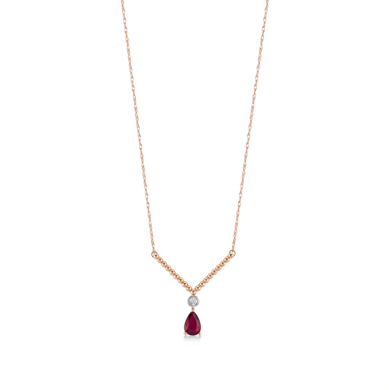 Rubin Diamant Halskette