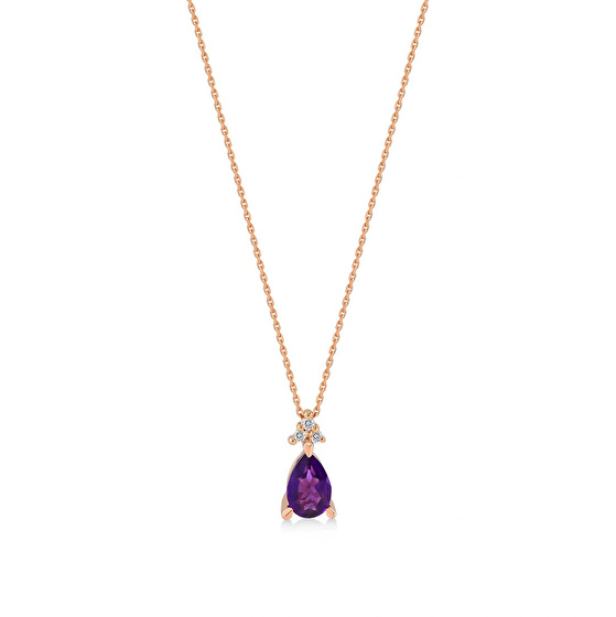 Amethyst Diamant Halskette 