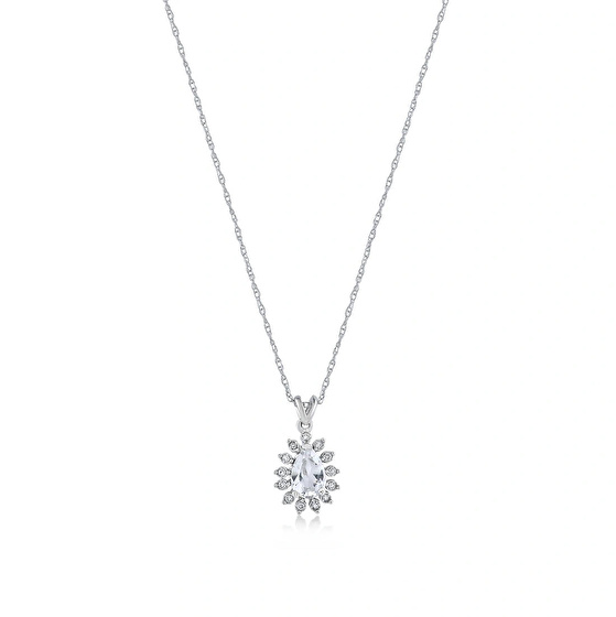 Topas Diamant Halskette