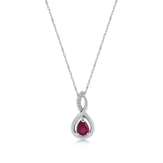 Rubin Diamant Halskette