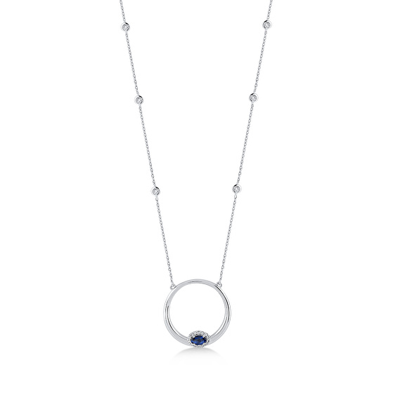 Saphir Diamant Halskette