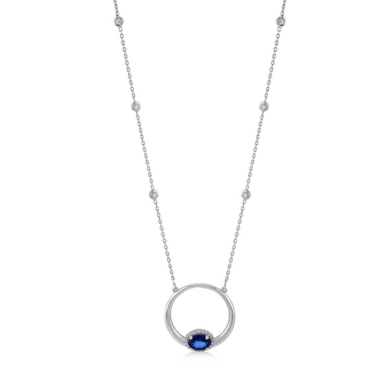 Saphir Diamant Halskette
