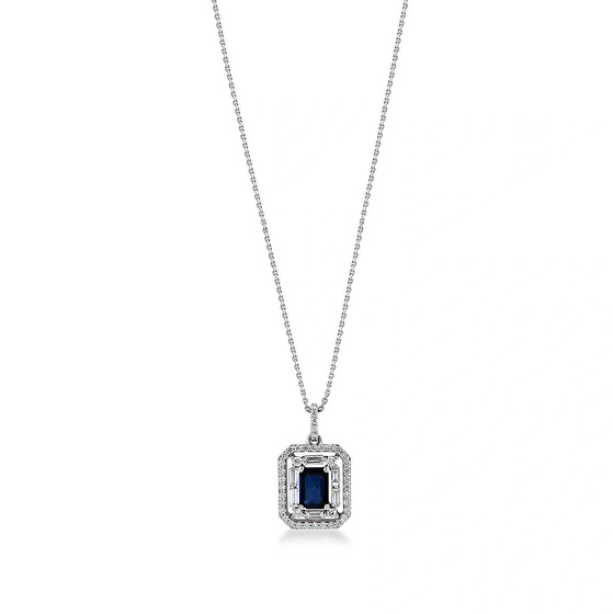 Saphir Diamant Halskette