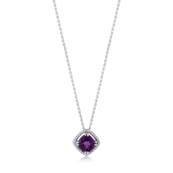 Amethyst Diamant Halskette 
