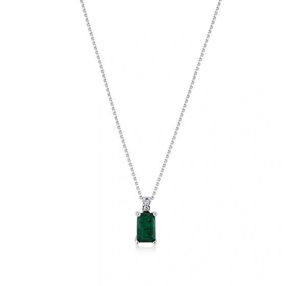 Smaragd Diamant Halskette