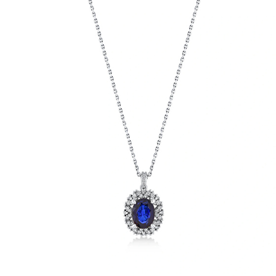 Saphir Diamant Halskette