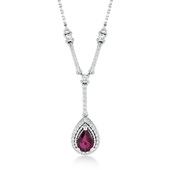 Rubin Diamant Halskette