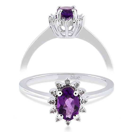 Amethyst Diamant Halskette