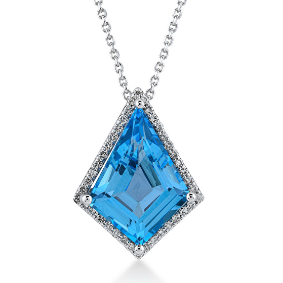 Blauer Topas Halskette