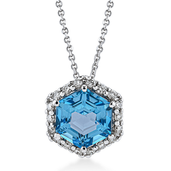 Blauer Topas Halskette