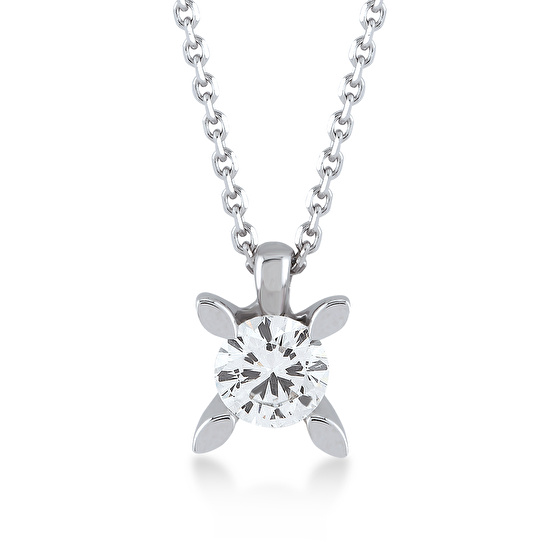 Solitär Diamant Halskette