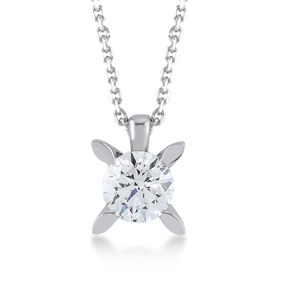 Solitär Diamant Halskette