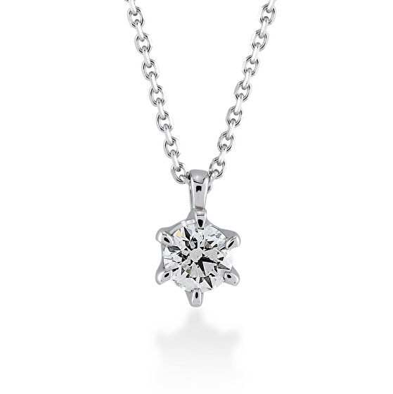 Solitär Diamant Halskette