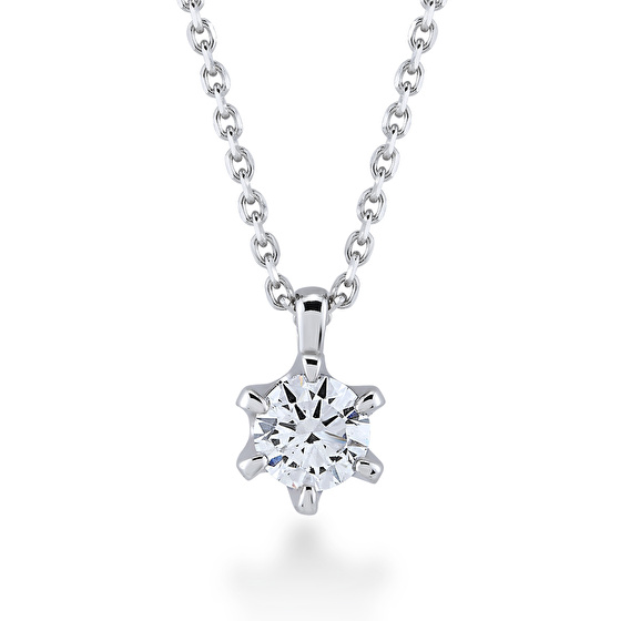Solitär Diamant Halskette