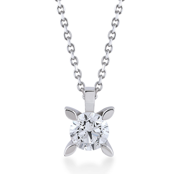 Solitär Diamant Halskette