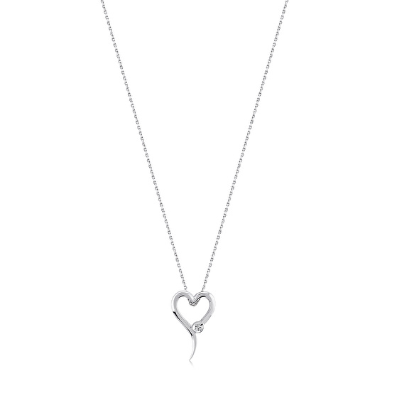 Diamant Herz Halskette