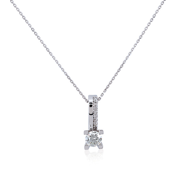 Solitär Diamant Halskette