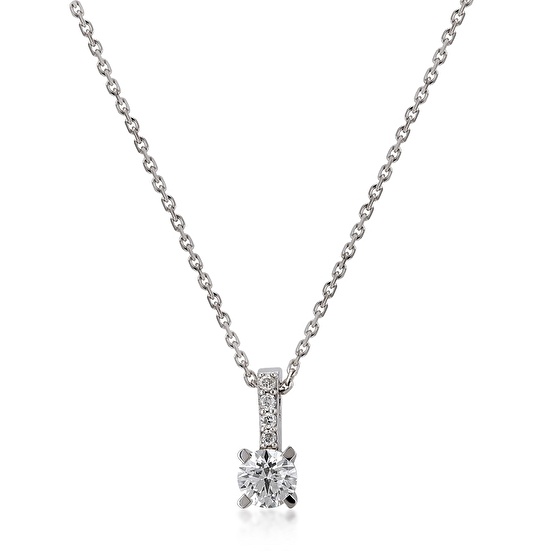 Solitär Diamant Halskette