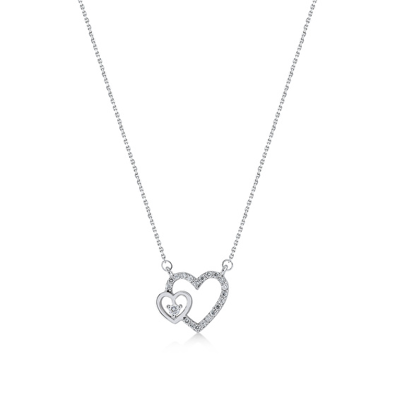Diamant Design Herz Halskette
