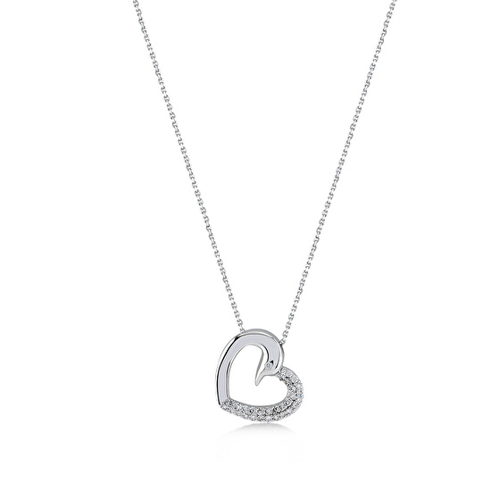 Diamant Design Herz Halskette
