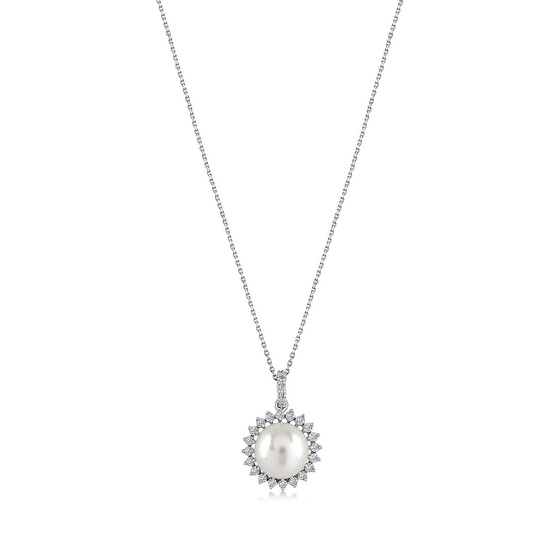 Perle Diamant Ohrring