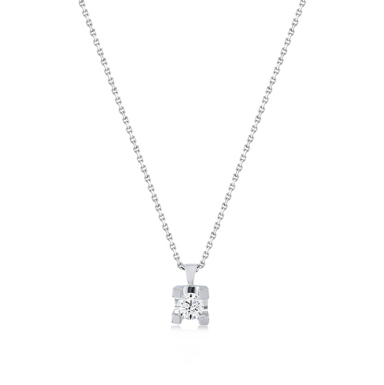 Solitär Diamant Halskette