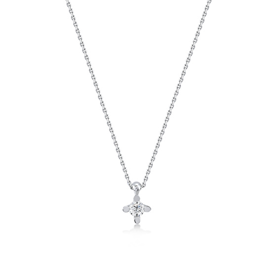 Solitär Diamant Halskette