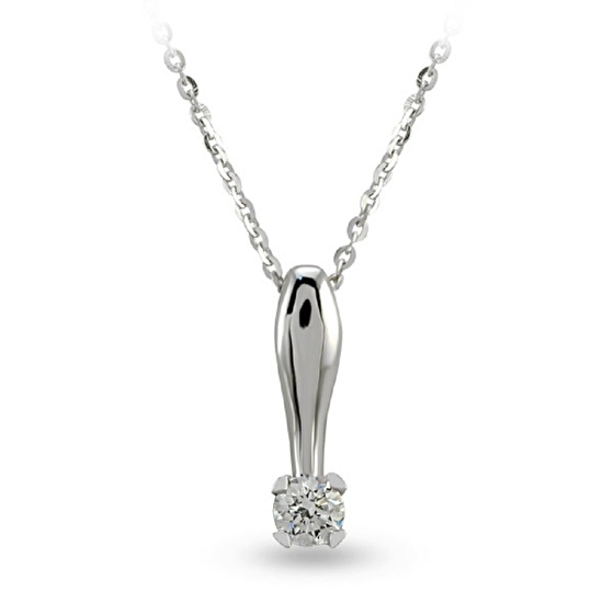 Solitär Diamant Halskette