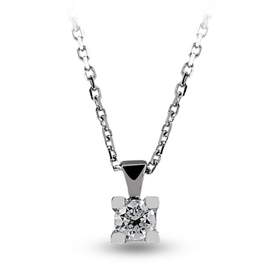 Solitär Diamant Halskette
