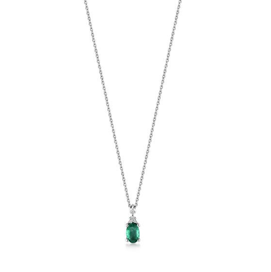 Smaragd Diamant Halskette