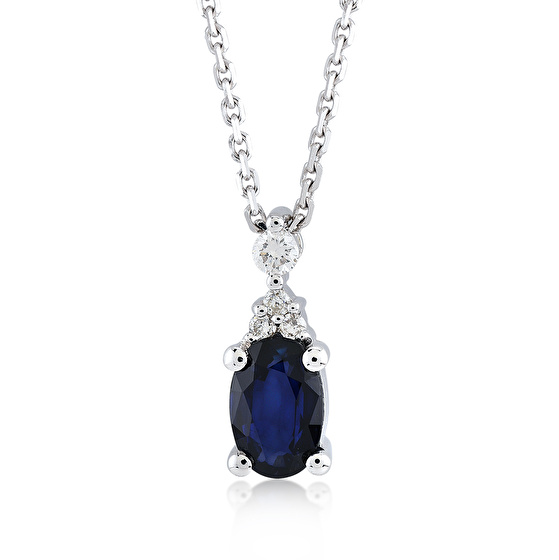 Saphir Diamant Halskette