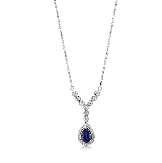 Saphir Diamant Halskette