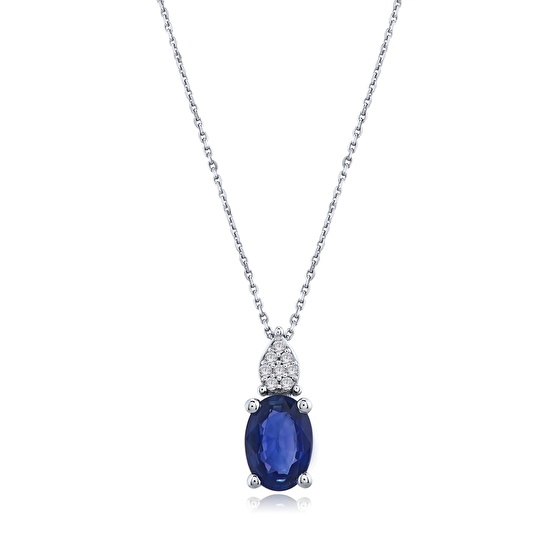 Saphir Diamant Halskette