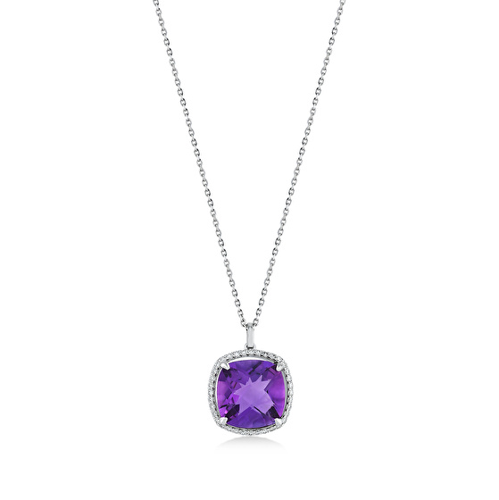 Amethyst Diamant Halskette