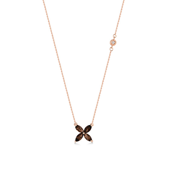 Diamant Kuvars Halskette