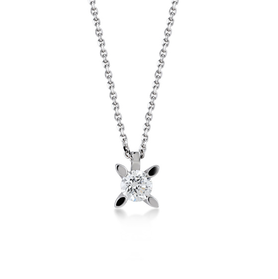 Solitär Diamant Halskette