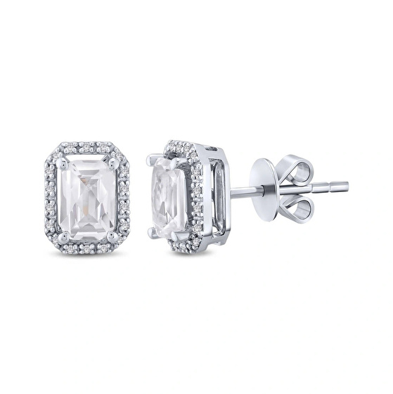 Topas Diamant Ohrstecker
